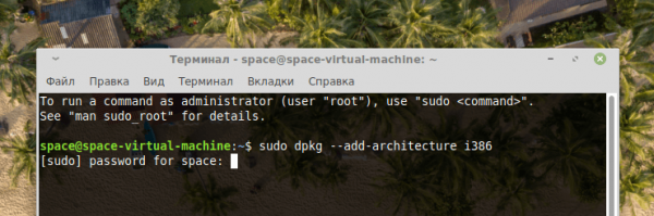 Устанавливаем Wine в Linux Mint