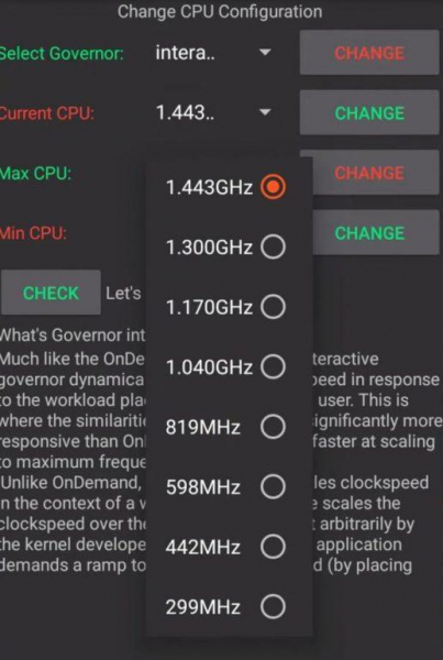 Как изменить тактовую частоту процессора на Андроид