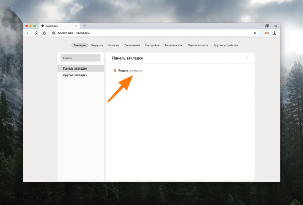 Где хранятся закладки в Яндекс браузере